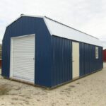 Blue lofted barn