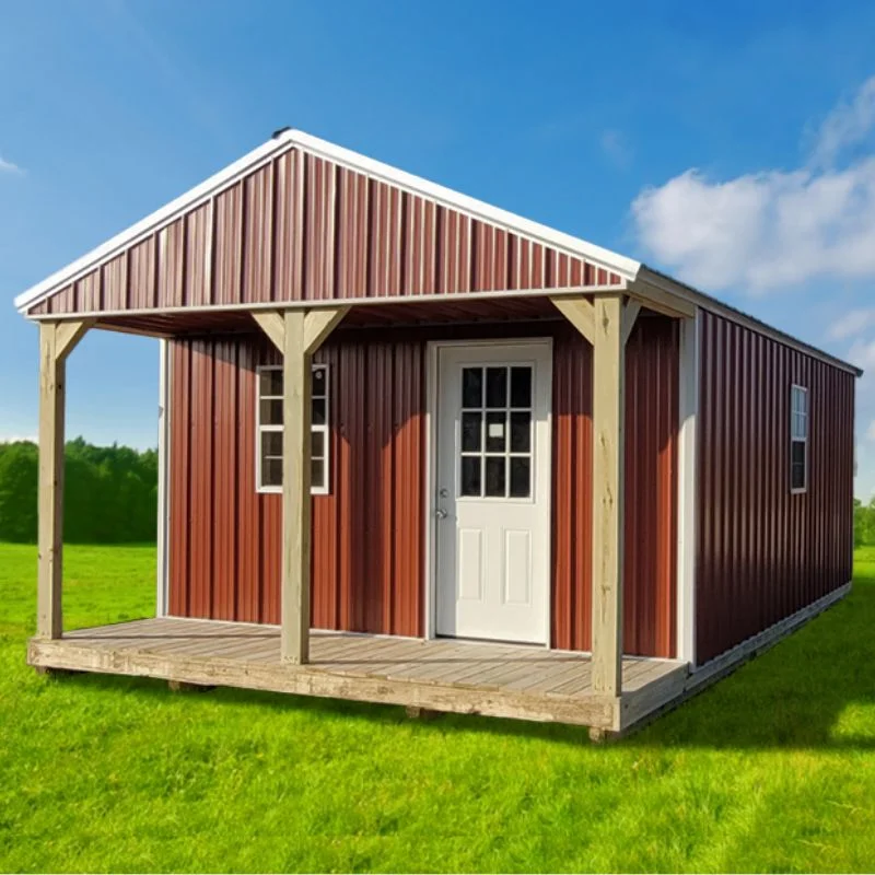 The Wooden cabin shed sunview