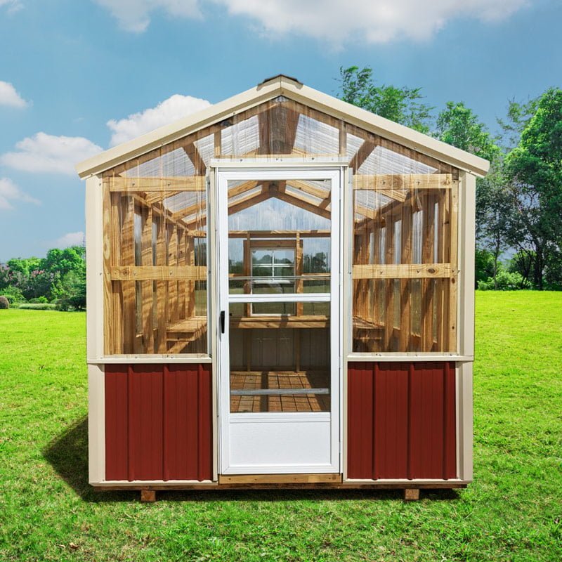 wooden glass greenhouse